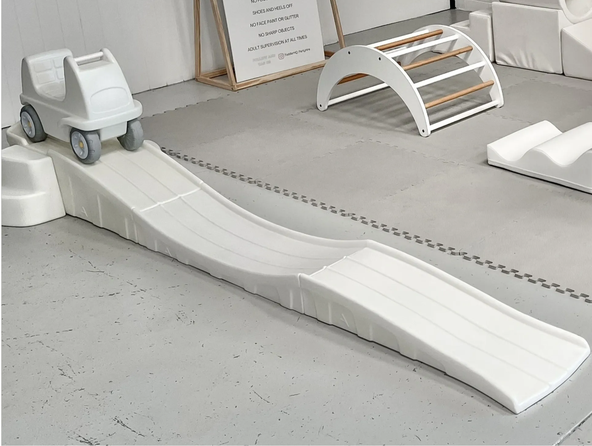 White Ride On Roller Coaster